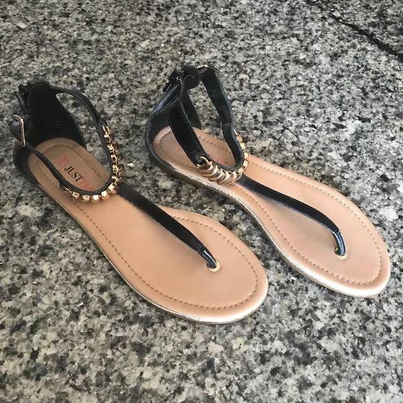 JustFab Shoes - Black sandals